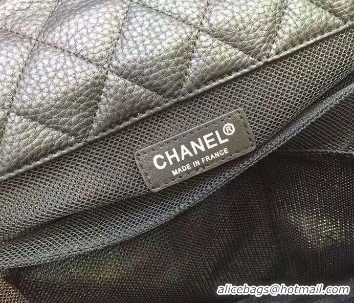 Top Grade Chanel Calfskin XL Large Classic Flap Bag A91167 Black