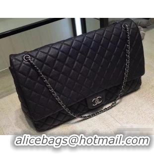 Most Popular Chanel Calfskin XXL Large Classic Flap Bag A91169 Black