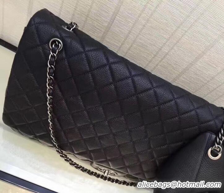 Most Popular Chanel Calfskin XXL Large Classic Flap Bag A91169 Black