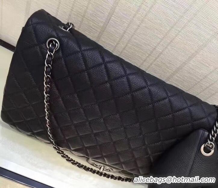 Most Popular Chanel Calfskin XXL Large Classic Flap Bag A91169 Black