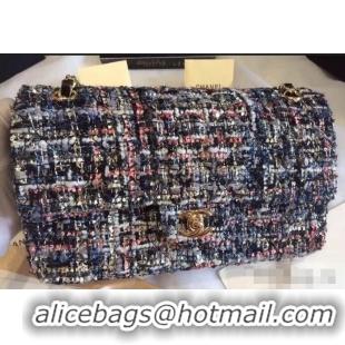 Discount Chanel Tweed Medium Classic Flap Bag A925411 Gray