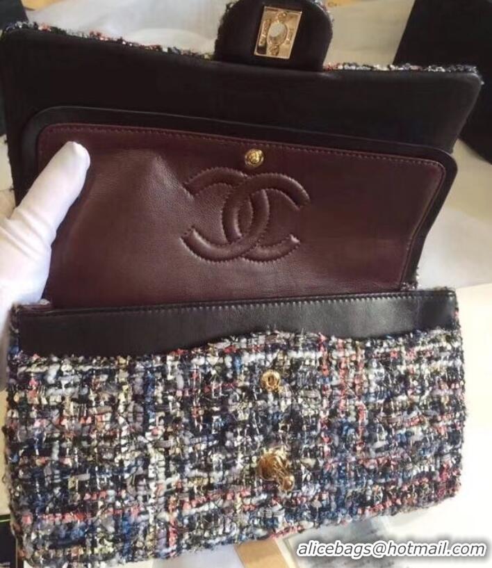 Discount Chanel Tweed Medium Classic Flap Bag A925411 Gray