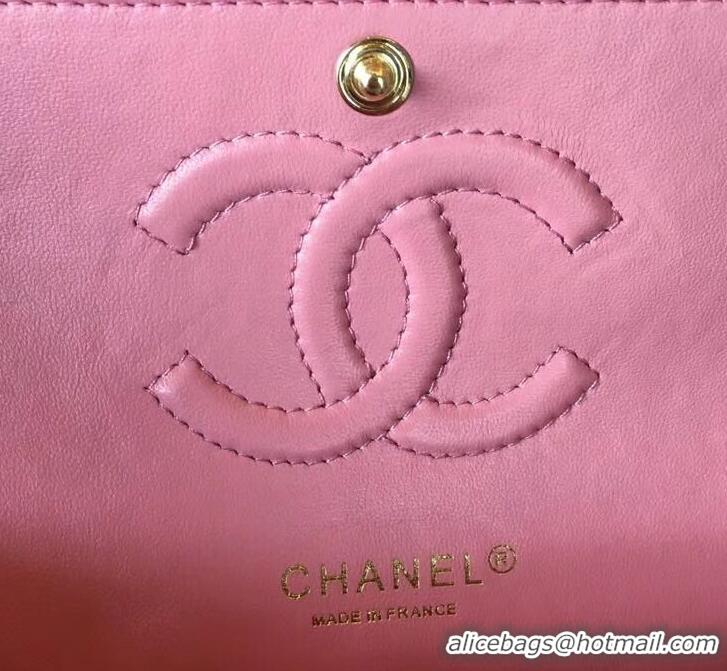 Well Crafted Chanel Tweed Medium Classic Flap Bag A925411 Pink