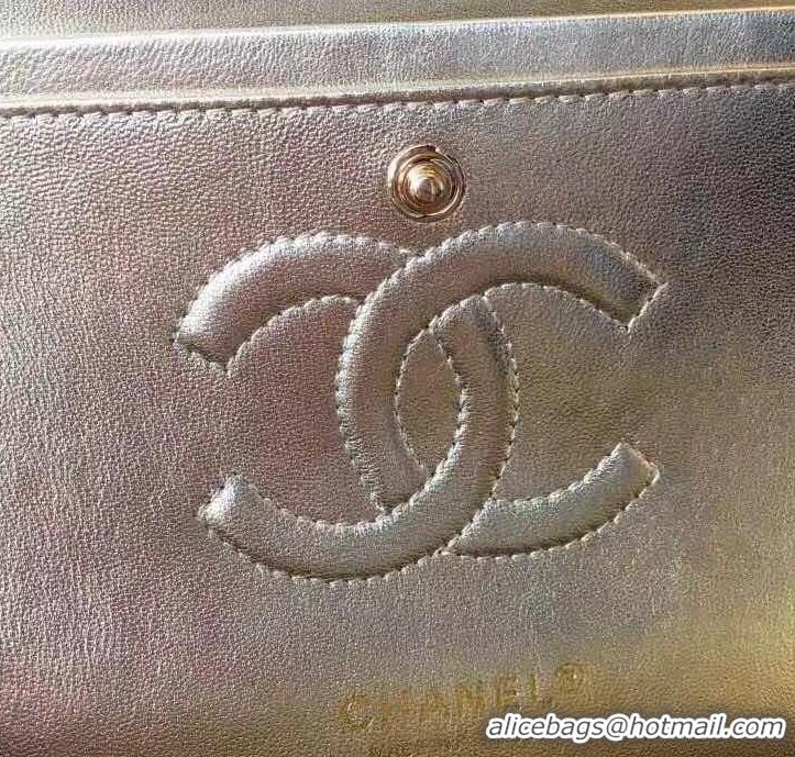 Best Grade Chanel Tweed Medium Classic Flap Bag A925411 Beige/Gold