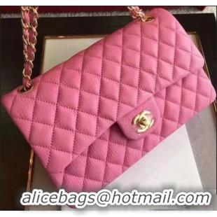 Best Grade Chanel Deerskin Medium Classic Flap Bag 303101 Pink