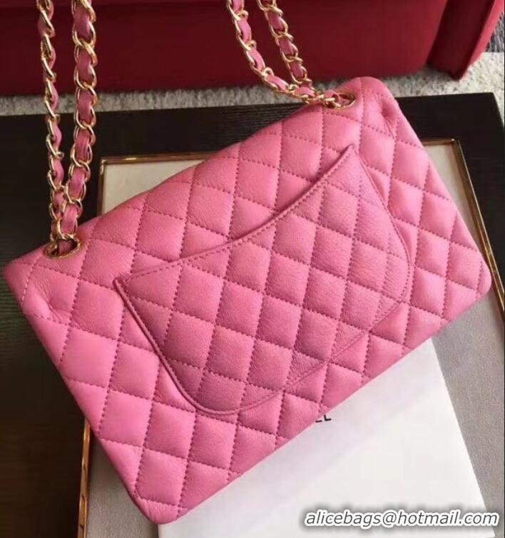 Best Grade Chanel Deerskin Medium Classic Flap Bag 303101 Pink