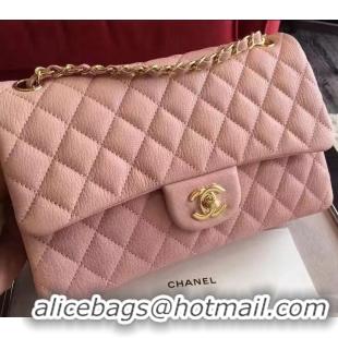 Pretty Style Chanel Deerskin Medium Classic Flap Bag 303101 Nude Pink