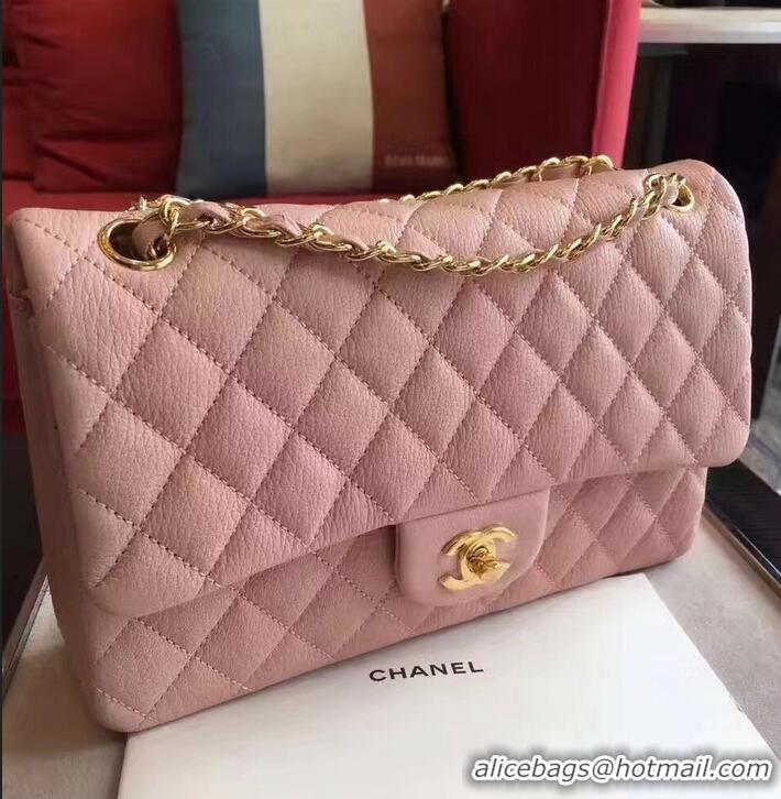 Pretty Style Chanel Deerskin Medium Classic Flap Bag 303101 Nude Pink