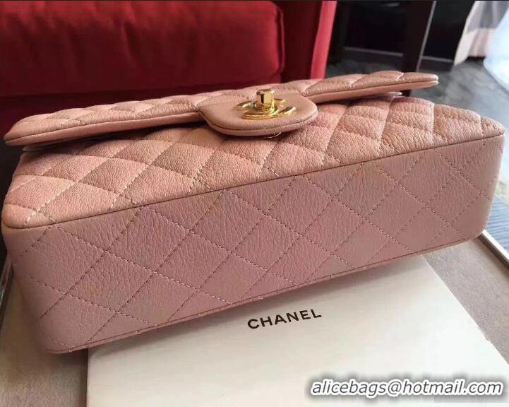 Pretty Style Chanel Deerskin Medium Classic Flap Bag 303101 Nude Pink