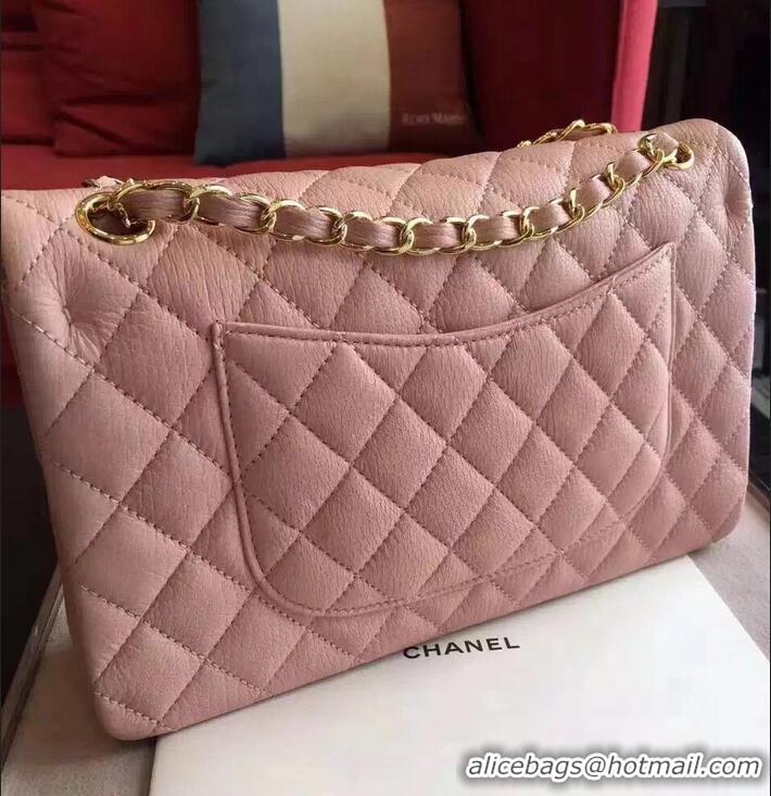 Pretty Style Chanel Deerskin Medium Classic Flap Bag 303101 Nude Pink