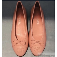 Imitation Specials Chanel Lambskin Classic Bow Ballerinas Flats G31501 Pink