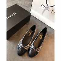 Top Quality Chanel Classic Bow Flats Ballerinas Tweed G18013