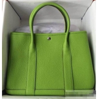 Reasonable Price Hermes Leather Garden Party Medium Bag H74001 Fluo Green