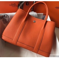 Famous Brand Hermes Calfskin Garden Party 30/36 Bag H12601 Orange