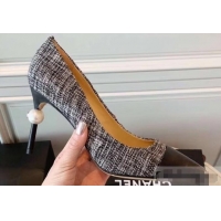 Lowest Price Chanel Pearl Heel 8.5cm Pumps G31983 Tweed 2019