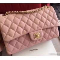 Pretty Style Chanel Deerskin Medium Classic Flap Bag 303101 Nude Pink