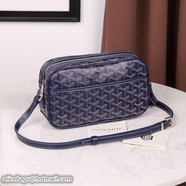 Newly Launched Goyard Small Monogram Camera Bag G46 Navy Blue