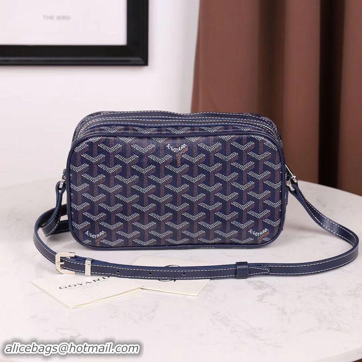 Newly Launched Goyard Small Monogram Camera Bag G46 Navy Blue