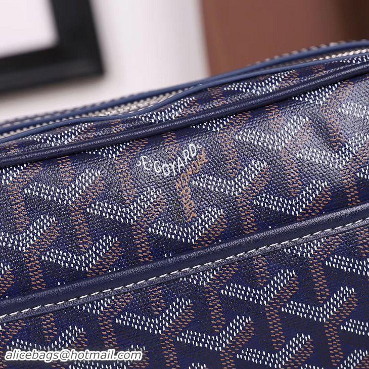 Newly Launched Goyard Small Monogram Camera Bag G46 Navy Blue