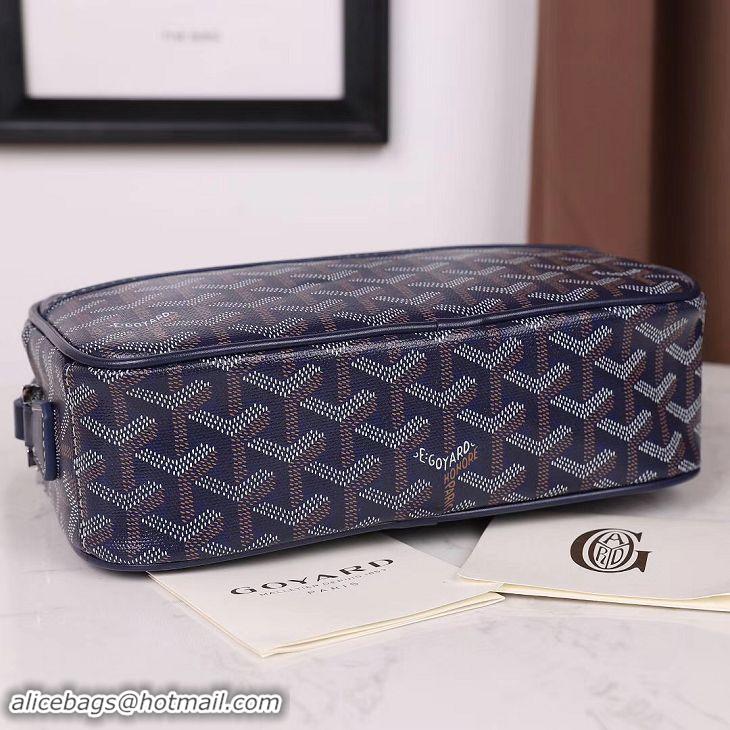 Newly Launched Goyard Small Monogram Camera Bag G46 Navy Blue