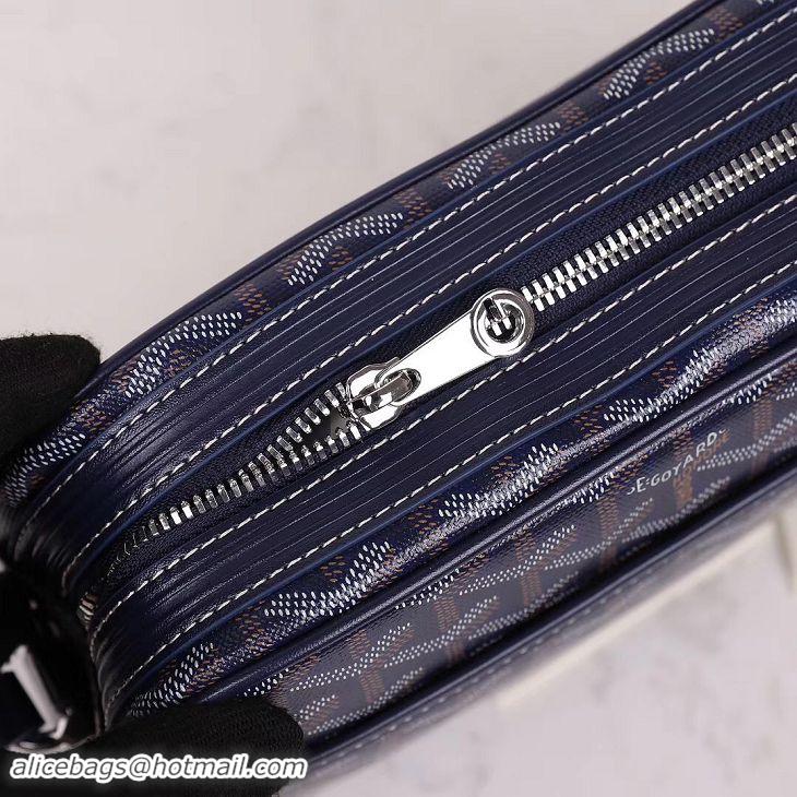 Newly Launched Goyard Small Monogram Camera Bag G46 Navy Blue