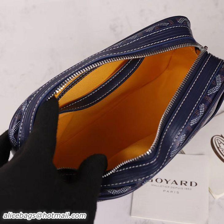 Newly Launched Goyard Small Monogram Camera Bag G46 Navy Blue