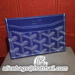 New Color Goyard Card Holder 020090 Navy Blue