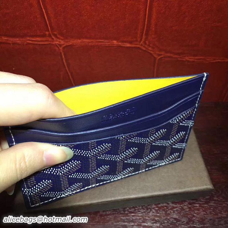 New Color Goyard Card Holder 020090 Navy Blue