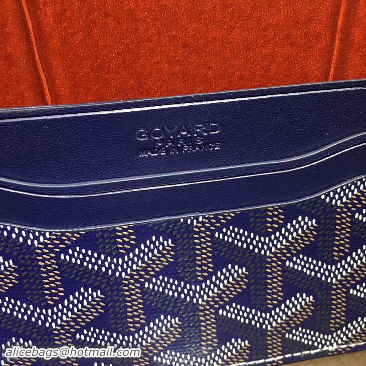 New Color Goyard Card Holder 020090 Navy Blue