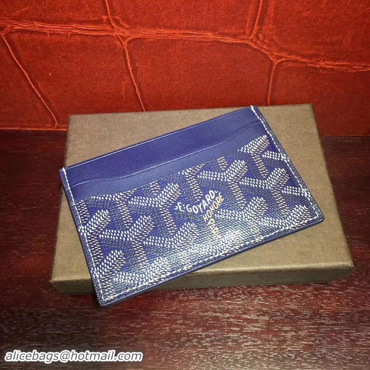 New Color Goyard Card Holder 020090 Navy Blue