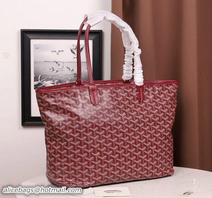 Free Shipping Goyard Artois Zipper Tote Bag 00319 Burgundy