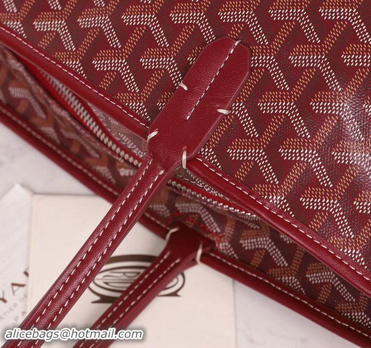 Free Shipping Goyard Artois Zipper Tote Bag 00319 Burgundy