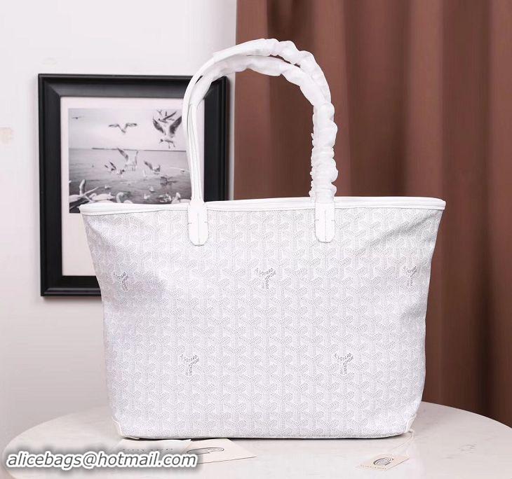 New Style Goyard Artois Zipper Tote Bag 00319 White