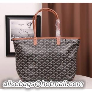 Best Cheap Goyard Artois Zipper Tote Bag 00319 Black And Tan