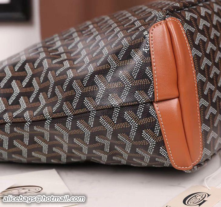 Best Cheap Goyard Artois Zipper Tote Bag 00319 Black And Tan