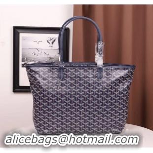 Hot Sell Goyard Artois Zipper Tote Bag 00319 Navy Blue