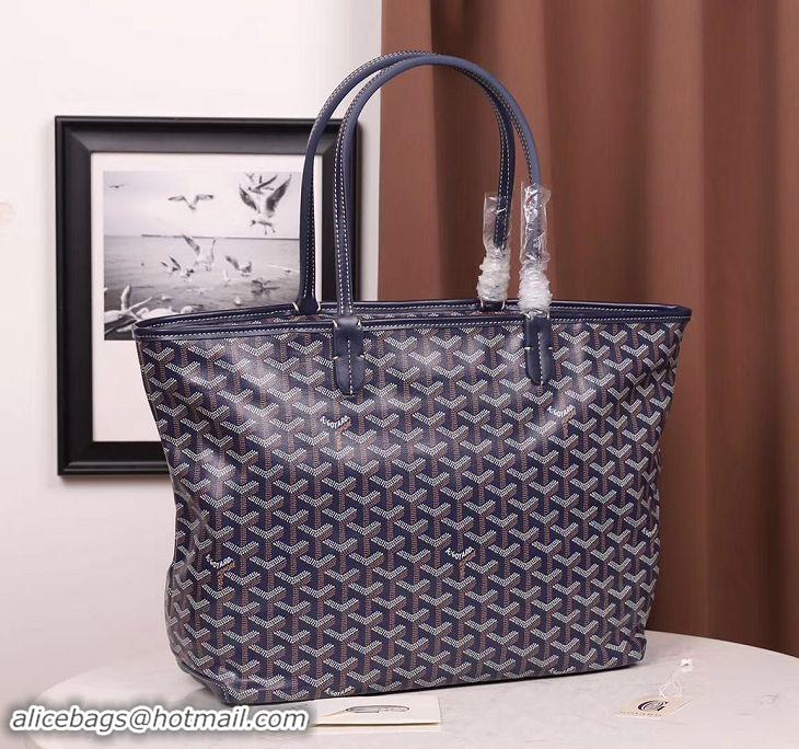 Hot Sell Goyard Artois Zipper Tote Bag 00319 Navy Blue