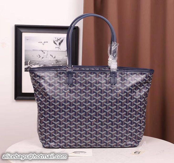 Hot Sell Goyard Artois Zipper Tote Bag 00319 Navy Blue