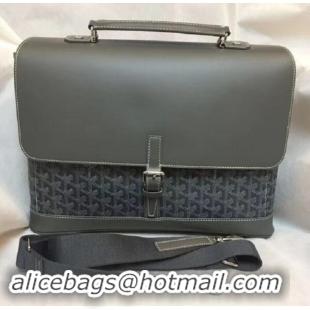 Shop Design Goyard Mens Briefacase Bag 8985 Dark Grey