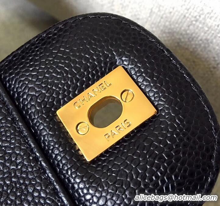 Best Grade Chanel original quality Caviar Classic jumbo Flap Bag 1113 black with gold Hardware