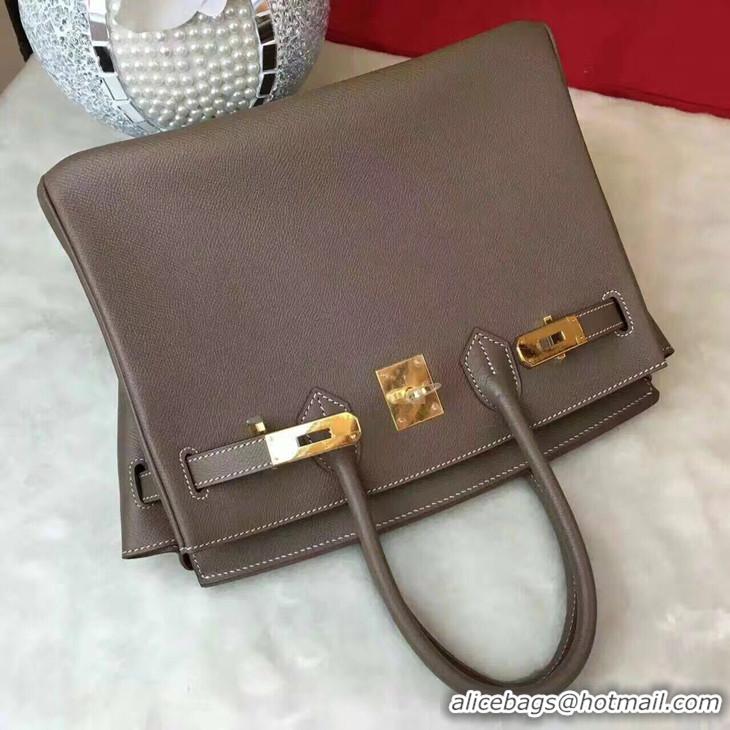 Hot Sell Hermes Birkin 30cm Togo Leather 17826 Etoupe Golden Hardware