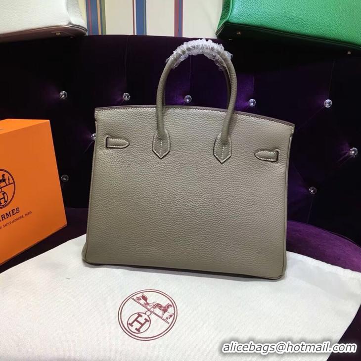 Hot Sale Hermes Birkin 30CM Tote Bag Togo Leather H6088 Etoupe Golden Hardware