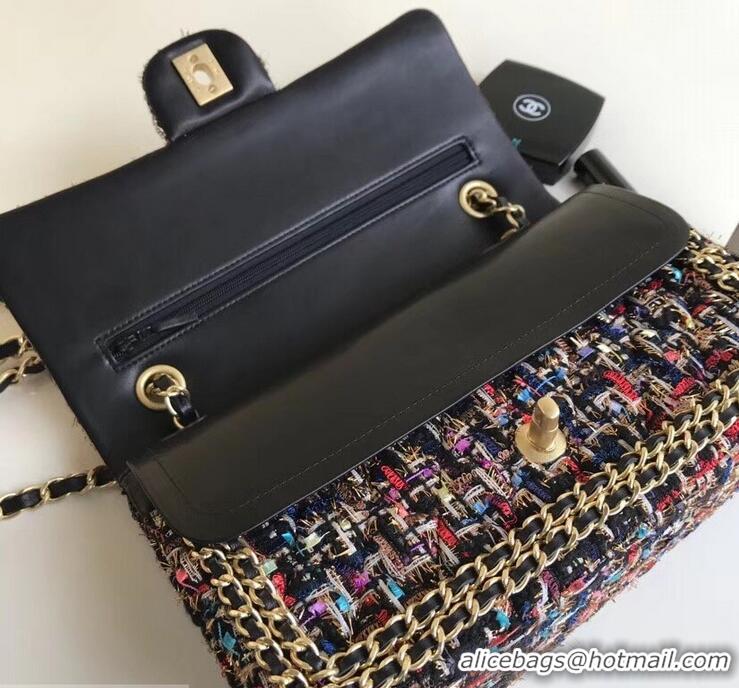 Stylish Chanel Tweed Chain Around Classic Flap Bag A1112 Multicolor 2019