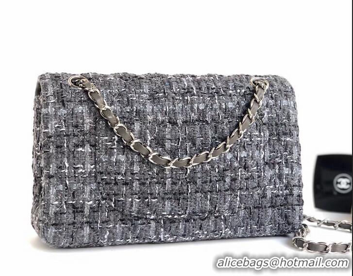 Luxury Cheap Chanel Tweed Classic Flap Bag A1112 Etoupe 2019