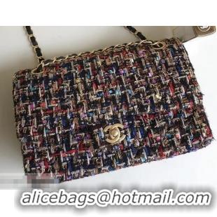 Luxury Chanel Tweed Classic Flap Bag A1112 Multicolor 2019