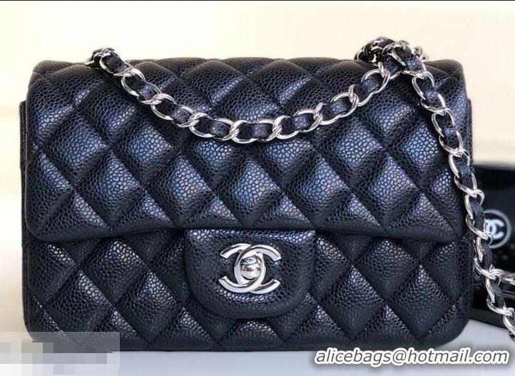 Best Product Chanel Pearl Caviar Calfskin Small Classic Flap Bag A1116 Black 