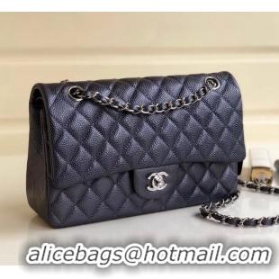 Unique Style Chanel Pearl Caviar Calfskin Medium Classic Flap Bag A1112  Iron Gray