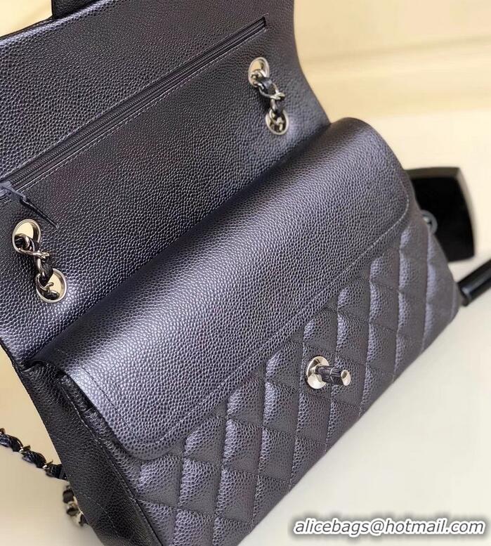 Unique Style Chanel Pearl Caviar Calfskin Medium Classic Flap Bag A1112  Iron Gray