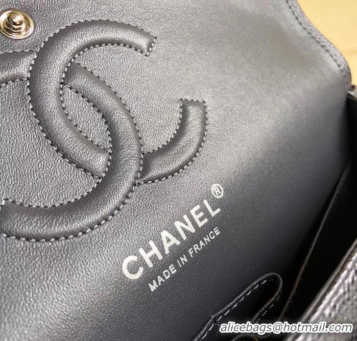 Unique Style Chanel Pearl Caviar Calfskin Medium Classic Flap Bag A1112  Iron Gray