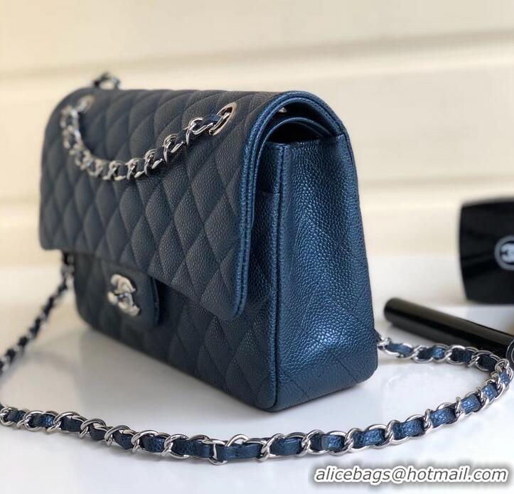 Purchase Chanel Pearl Caviar Calfskin Medium Classic Flap Bag A1112 Blue